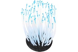 YOUTHINK Acquario di Alghe, Decorazioni per Acquari Ornamenti A Tema Illuminazione Alghe in Silicone Vivido Ornamento di Piante di Corallo Artificiale per Acquario Subacqueo Giardino Luce Notturna