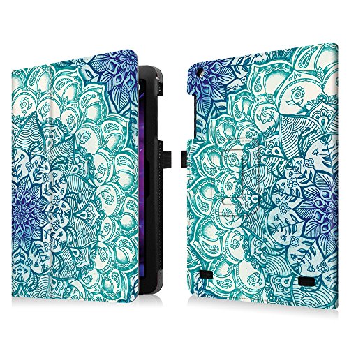Fintie Medion LIFETAB E10501 Hülle Case – Folio Kunstleder Schutzhülle Tasche Cover Etui mit Ständerfunktion und Stylus-Halterung für Medion E10501 LIFETAB MD 60240 25,5 cm (10,1 Zoll HD) Tablet-PC, Smaragdblau - 3