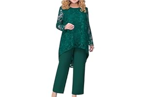 NUSGEAR Conjunto Dos Piezas Mujer encaje Moda Camiseta de manga larga y Pantalones Otoño invierno Talla grande Suelto Elegante Traje Fiesta Casual Vestido vestir Traje cómodo Conjunto 2024