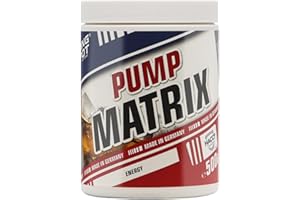 ‎BODYBUILDING DEPOT Bodybuilding Depot® - Pump Matrix 500g, Pre Workout Booster ohne Koffein, hochdosierte Aminosäuren, für maximalen Pump-Effekt im Training, vegane Rezeptur