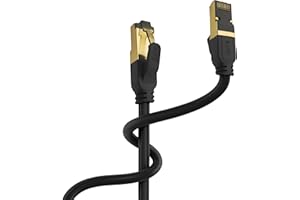 Reulin – PREMIUM a Trefoli di Rame Cavo Ethernet RJ45 LAN Cat 8 SSTP 40 Gbps Compatibile con Switch Console da Gioco WiFi Modem Router Smart TV Box 4K 8K Computer Portatile Internet 1.5M