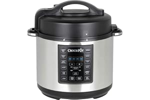 CROCK-POT Crockpot Express Pressure Cooker | 12-in-1 Programmable Multi-Cooker | Slow Cooker | Food Steamer and Saute | 5.6 L | Energy Efficient | Stainless Steel [CSC051]