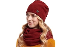 Kamea Winterset für Damen Anna 2-Teilig bestehend aus Loop-Schal und Wintermütze, Beanie, Damenschal als Winter-Schal, hergestellt in EU