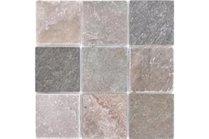 MOSANI Mosaïque en quartz naturel beige gris mur sol douche mur mur cuisine carrelage carrelage salle de bain - MOS36-0210