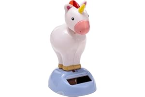 PUCKATOR Grindstore Dekorative Verzierung Rainbow Unicorn Figur Solar Kunststoff