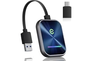 KUKIHO Wireless Carplay & Android Auto Adapter | 2 in 1 Wireless Conversione per Wired Android Auto & Carplay | Perfetto per veicoli con Android Auto & Carplay Support