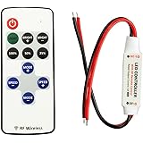 LitaElek Monocromatico controllore striscia a LED con RF Wireless Mini DC 5-24V 5A remoto LED nastro controllore dimmer per 2