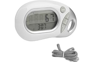 DEEPBOOM Podomètre 3D pour La Marche, Podomètre Sans Application ni Téléphone Portable,Mini Podomètre Précis,Portable,Suivi Des Pas, Miles/Km,Calories et Temps D'activité,pour Hommes et Femmes avec Grand écran