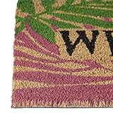 Relaxdays Fußmatte Kokos PALMENBLÄTTER 40 x 60cm Kokosmatte mit rutschfestem PVC Bodem Fußabtreter aus Kokosfaser als Schmutzfangmatte und Sauberlaufmatte Fußabstreifer für Außen und Innen Matte, bunt - 5