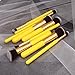 douself® 9PCS Professional Wood Makeup Brush Set Thick + Thin brushes Cosmetic Tools Kit Yellow