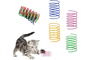 MUVONZI 20 Pcs Chatons colorés Jouets à Ressort en Plastique, Printemps Jouet de Chat, Ressorts en Spirale en Plastique, Chat à Ressort