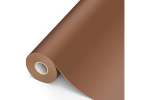 MICTER Patch de Réparation en Cuir, 15 x 200cm Auto-adhésif Pour Rénovation de Canapé, Siège, Vestes, Artisanat (Marron)