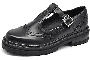 IF Fashion Scarpe Stile Mary Jane da Donna Decorazioni Brogue Eleganti Inglesi Londra Oxford GA011