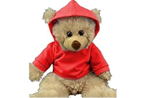 STUFFEMS TOY SHOP Red Hoodie Tee Teddy Bear Clothes Fits Most 14"-18" Build-a-Bear and Make Your Own Stuffed Animals