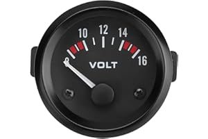Ymiko Auto Universale 12V Voltmetro Puntatore Universale 2 "52mm Volt Tester di Tensione Gauge Voltmetro Tester di Tensione Gauge 8-16V BX100007
