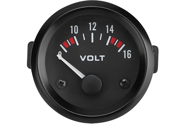 Bil Universal 12V Voltmeter Universalpekare 2" 52mm Volt Spänningsmätare Voltmeter Spänningsmätare Mätare 8-16V BX100007
