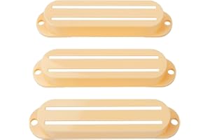 Banworks Copri pickup per chitarra elettrica Copri pickup Dual-Coil Hot Rail Mini Humbucker Cover Frame per chitarre Strat Confezione da 3 JT/SYQG-05 Crema