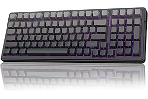 AULA F99 Mechanical Gaming Keyboard,BT5.0/2.4GHz/USB-C Hot Swappable Custom Keyboards with Five-Layer Padding,Side Print,Pre-lubed Switches,8000mAh,RGB Wireless Keyboard for PC/Tablet,Black