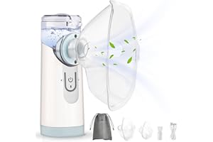 Gindoly Inhalator Vernebler Geräuscharmes, Tragbarer Inhalationsgerät Set, USB-C Wiederaufladbar, Inhaliergerät für Kinder und Erwachsene-LILA