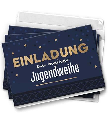 5 Jugendweihe-Karten Mit Umschlägen – Selbst Gestalten & Verschicken