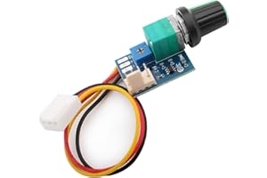 RUNCCI-YUN Contrôleur de vitesse de ventilateur PWM DC 0-12V 4pin 1 canaux pour Châssis D'Ordinateur PC(Avec bornes pré-câblées）