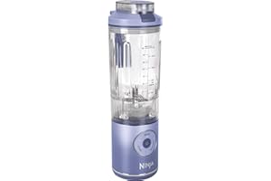 ‎NINJA Ninja Blast Max Blender przenośny, 570 ml, akumulatorowy, kubek do blendowania i szczelna pokrywka, 3 funkcje blendowania, smoothie, koktajle proteinowe, lód i mrożone owoce, lawendowy, BC251EULD