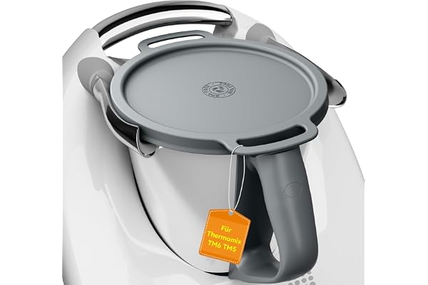 OTOmitra Couvercle en silicone pour Thermomix TM6/TM5, couvercle anti-fraîcheur, sans BPA, couvercle en silicone résistant pour Thermomix, passe au lave-vaisselle et à la nourriture, gris