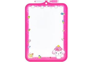 AUTOAU Tableau Blanc Petit Ardoise Effacable Double Face Mini Ardoise Blanche Effaçable à Sec avec 1 Marqueur Noir Tableau Blanc Effacable Enfant pour Ecole Maison Bureau, 26x19cm