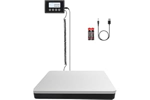 UNIWEIGH Postal Scales,200kg/10g High Precison LCD Display Parcel Scales,Heavy Duty Stainless Steel Postage Scale with Hold Tare Function,Large Shipping Scale for Luggage,Package,Warehouse,Home,Pet