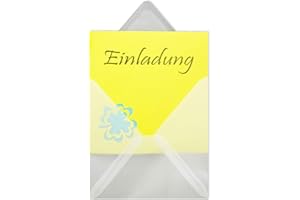 FARBENFROH BY GUSTAV NEUSER FarbenFroh - Sobres cuadrados (25 unidades, 15,5 x 15,5 cm, sin ventana, con adhesivo húmedo, para tarjetas de invitación de boda, cumpleaños y más), color blanco transparente