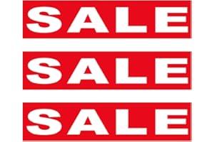 MSF SALE SIGNAGE POSTERS FOR SHOP WAREHOUSE MARKET INDOOR POSTER BANNER ALL TYPE (100 x 30cm, Sale Full Red Horizontal)
