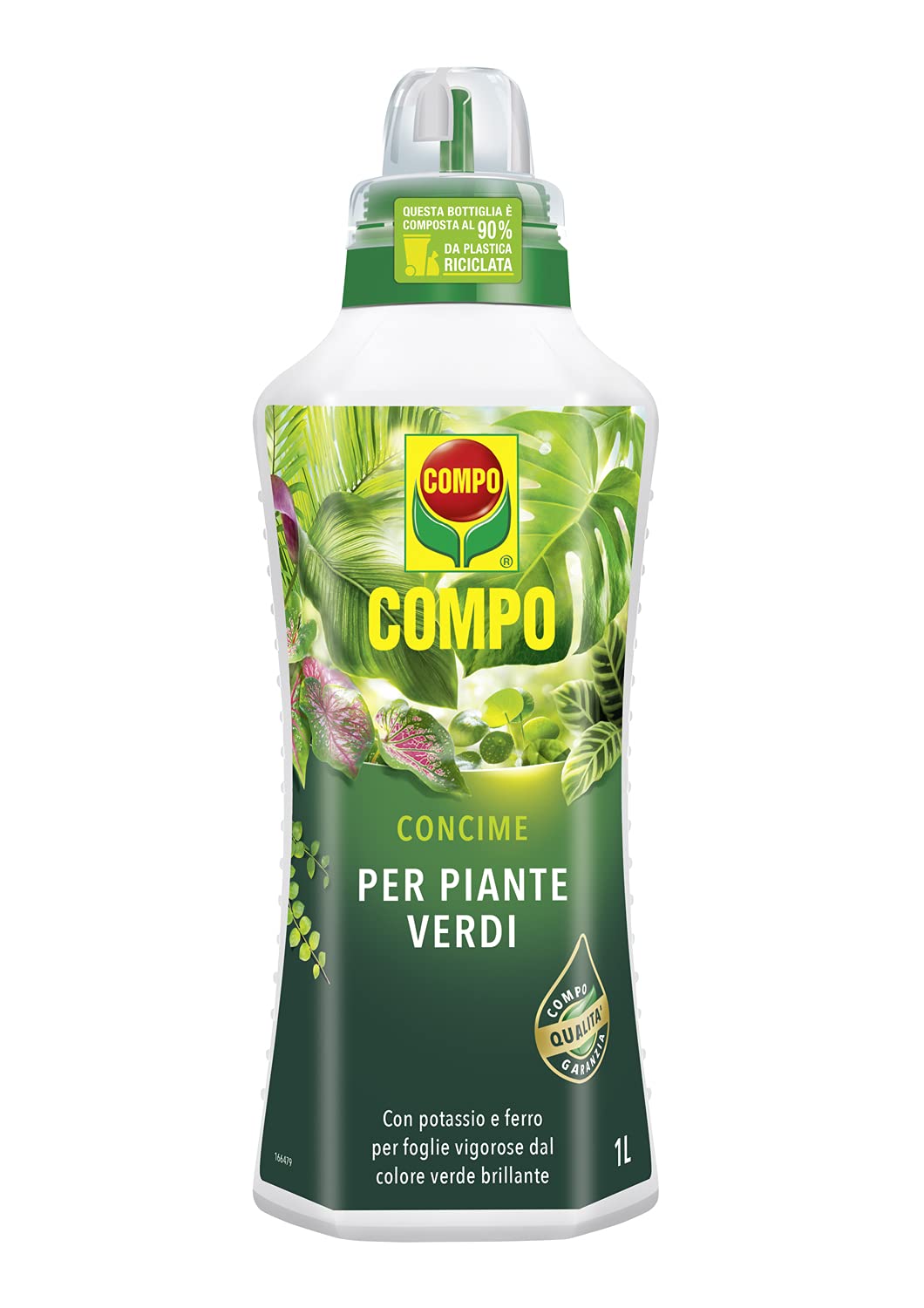 COMPO Concime Liquido Per Piante Verdi, Per piante da Appartmento, 1L