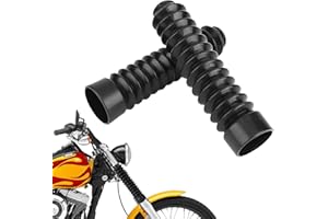 HERCHR 2Pcs Rubber Front Fork Cover, Motorcycle Fork Guards 52mm and 37mm Dia Motorcycle Shock Damping Dust Cover Universal Motorcycle Front Gaiters Shock Boots for Motorcycle, Dirt Bike, ATV