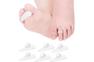 DYKOOK Gel Hammer Toe Support Crest 3 Pairs of Temporary Splint Crooked,Claw,Curled Toe Brace | One Loop Gel Toe Straightener Cushion Support