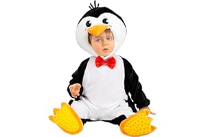 Funidelia | Costume da Pinguino per neonati Animali, Polo sud - Costume per Bambini e accessori per Feste, Carnevale e Halloween - Bianco