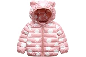 MINIZONE Giubbotto Bambini Invernale, Cappotto con Cappuccio Antivento Piumino Snowsuit Manica Lunga Giacca Caldo Outwear Vestiti Regalo