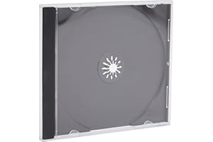 Vision Media® Lot de 10 boîtiers CD Simples avec Plateau Noir