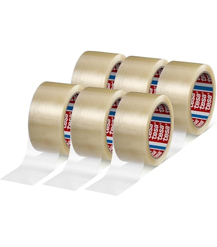 Tesapack 4024 Ruban Adhésif D'Expédition Marron 66m X 50mm – Silencieux, Sans Solvant, Résistant UV & Vieillissement | Lot De 6