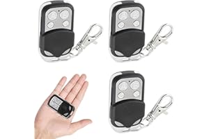 EUJRCF 3 PCS Universal Garage Door Opener Remote, 433MHz Gate Remote Control Fob with 4 Buttons Fob, Copy Remote Opener Garage Door for Garage Doors,Roller Shutters,Car Alarms,Electric Gates