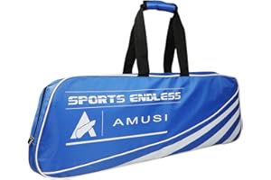 OHMILL Badminton Racket Bag Waterproof Canvas Tennis Badminton Carry Bag Portable Badminton Cover Carry Case Shoulder Storage Bag 2-3 Pack Racquet Carrying Handbag with Handle for Men Women Sport Equipment