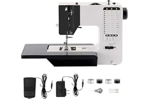 LIROPAU Máquina de Coser con mesa de extensión, Máquina De Coser Profesional, Máquina De Coser Portátil, máquina de coser para principiantes con 38 programas de costura de 2 velocidades, con accesorios