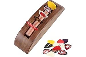 WANLIAN Uchwyt na kostki do gitary, uchwyt na kostki, drewniany uchwyt na kostki do gitary, kolekcja i ekspozycja, nadaje się do wszystkich rodzajów kostek gitarowych