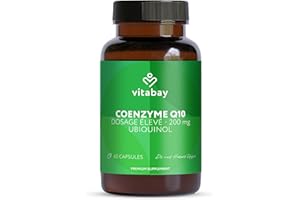 Vitabay Coenzyme Q10 Ubiquinol 200 mg – 60 Gélules Véganes avec Ubiquinol Actif – Formule à Libération Prolongée – Sans Additifs – Testé en Laboratoire en Allemagne