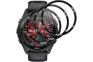 Beukei Screen Protector for Garmin Forerunner 265, 3 Pack Screen Protector Tempered Glass, Ultrasonic Fingerprint Support, Anti-Shatter, Scratch Resistant, NO-Bubble, 9H Hardness,Protective Film