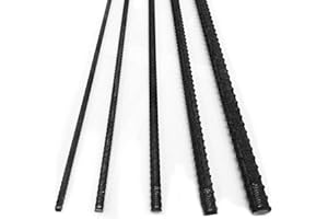 KIMETALS Reinforcement Steel Bar for Concrete Rebar | Reinforcing | Size 6mm - 20mm | Length 500mm - 3000mm (2000mm (Pack of 10), 8mm)