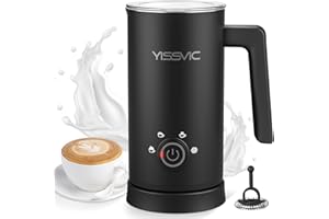 YISSVIC Milk Frother Electric Milk Steamer Automatic Hot or Cold Milk Foam Maker for Capuccino Chocolate Latte