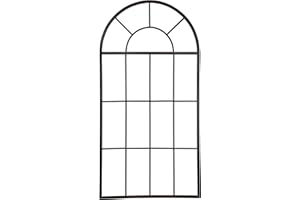 Blümelhuber Finestra decorativa in metallo effetto ruggine – Finestra con mezzo arco – Decorazione vintage