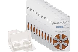 ‎WNS-EMG-WORLD Powerone Varta Type 312 Hearing Aid Batteries Zinc Air P312 PR41 ZL3 Pack of 60