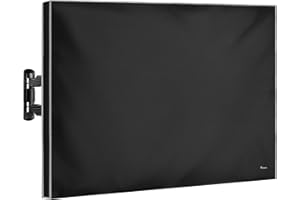 GARNETICS Copertura TV da Esterno 50 pollici Resistente alle Intemperie e all'Acqua Custodia Protettiva per a Schermo Piatto Completamente Coperto dal Basso