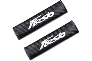 Symilov 1 Paio Imbottiture per Cinture di Sicurezza per Auto, per FO-rd Fiesta, Custodia Protettiva Comfor per Spalla in Fibra di Carbonio Accessori per Interni Auto,White